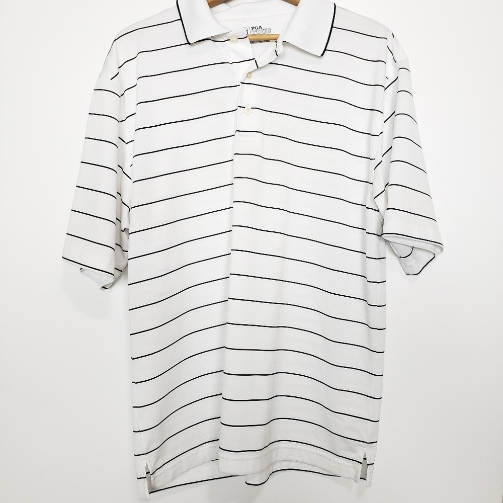 Men's White PGA Tour Golf Polo